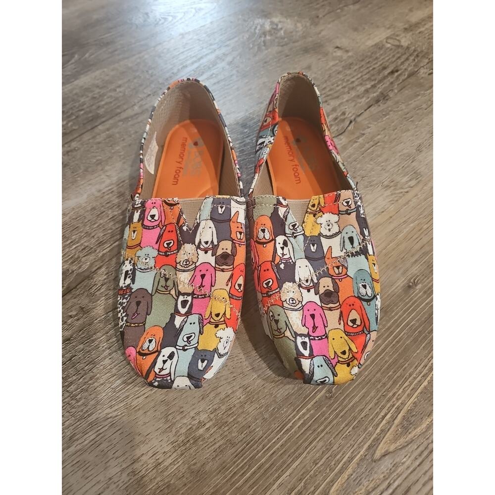 SKECHERS BOBS PLUSH DOG WAG PARTY FLATS SZ 7.5